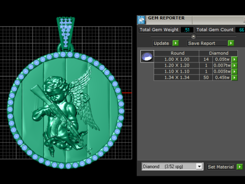 3D GOLD PENDANT 3D Print Model