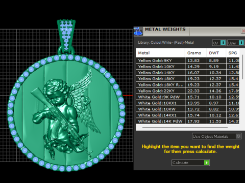 3D GOLD PENDANT 3D Print Model