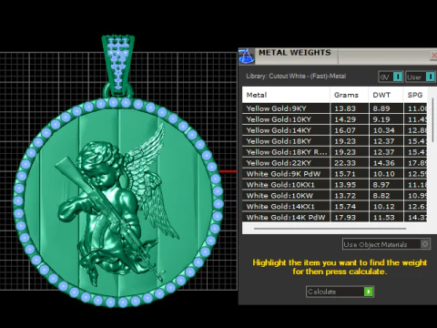 3D GOLD PENDANT 3D Print Model