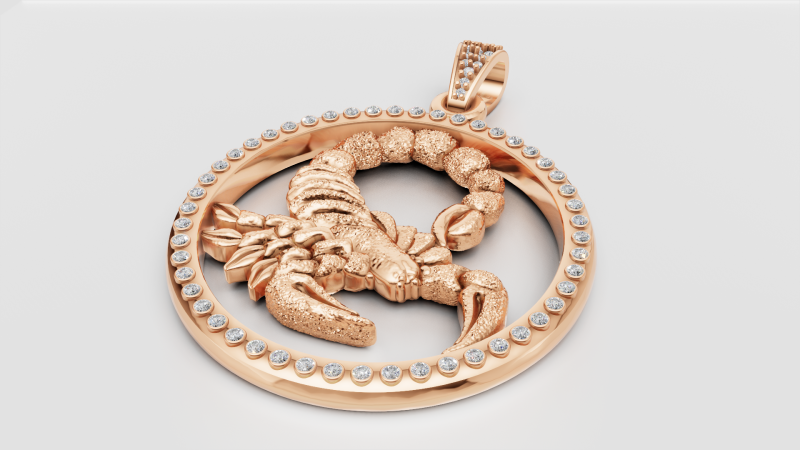 3D Gold Insert Pendant 3D 打印模型 .c4d .max .obj .3ds .fbx .stl .blend