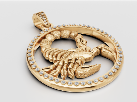 3D Gold Insert Pendant 3D 打印模型