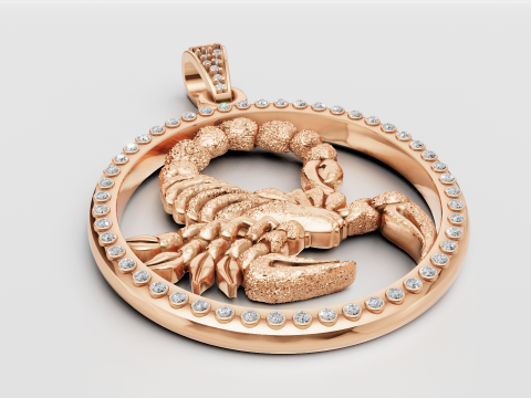 3D Gold Insert Pendant 3D 打印模型