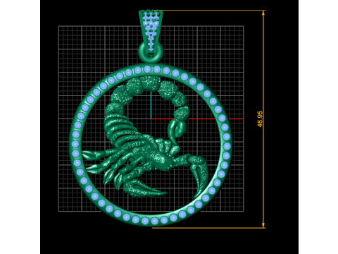 3D Gold Insert Pendant 3D 打印模型