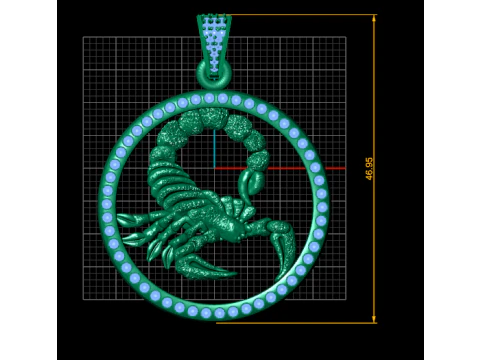3D Gold Insert Pendant 3D Print Model