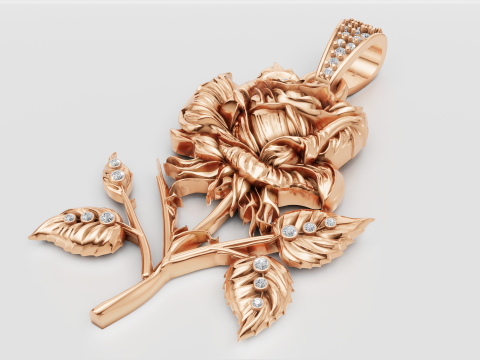 ROES FLOWER PENDANT 3D प्रिंट मॉडल
