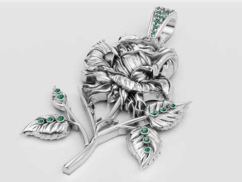 ROES FLOWER PENDANT 3D प्रिंट मॉडल
