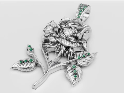 ROES FLOWER PENDANT 3D Print Model