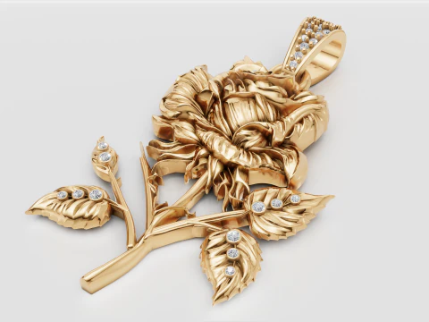 ROES FLOWER PENDANT 3D Print Model