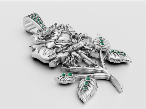 ROES FLOWER PENDANT 3D प्रिंट मॉडल