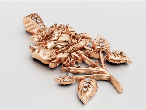 ROES FLOWER PENDANT 3D प्रिंट मॉडल