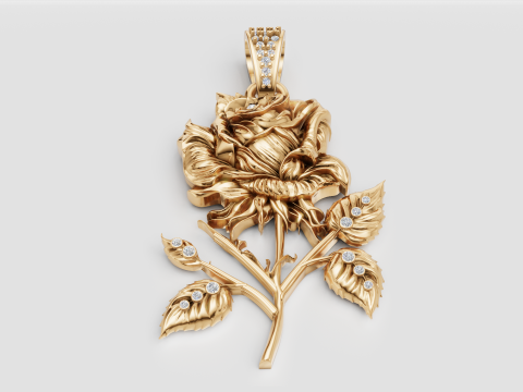 ROES FLOWER PENDANT 3D प्रिंट मॉडल