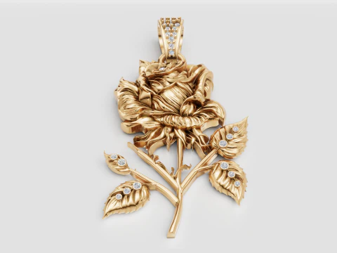 ROES FLOWER PENDANT 3D Print Model