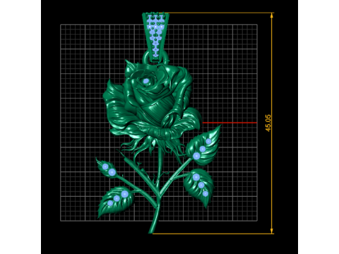 ROES FLOWER PENDANT 3D प्रिंट मॉडल