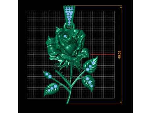 ROES FLOWER PENDANT 3D Print Model