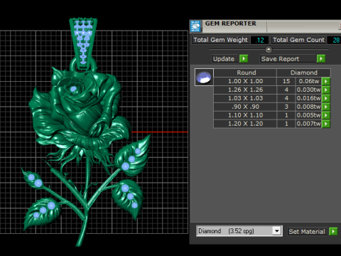 ROES FLOWER PENDANT 3D प्रिंट मॉडल