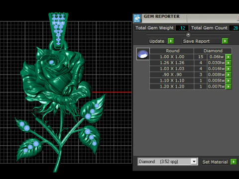 ROES FLOWER PENDANT 3D Print Model