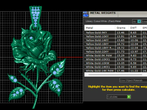ROES FLOWER PENDANT 3D Print Model