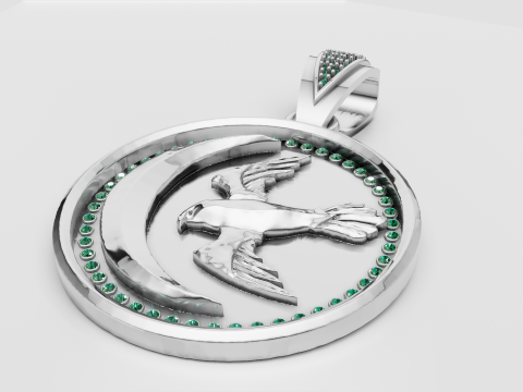 ROUND GOLD PENDANT Modelo de impresión 3D