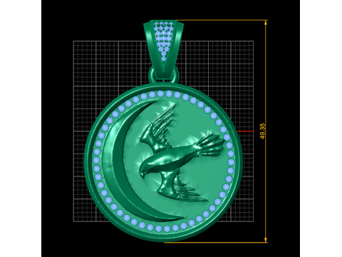 ROUND GOLD PENDANT Modelo de impresión 3D
