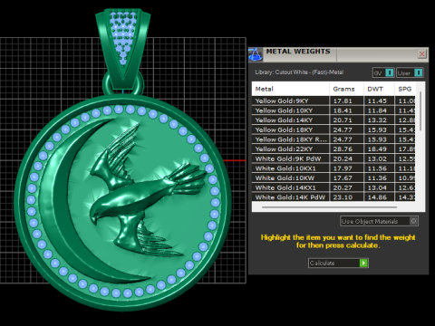 ROUND GOLD PENDANT Modelo de impresión 3D