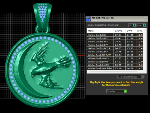 ROUND GOLD PENDANT 3D Print Model