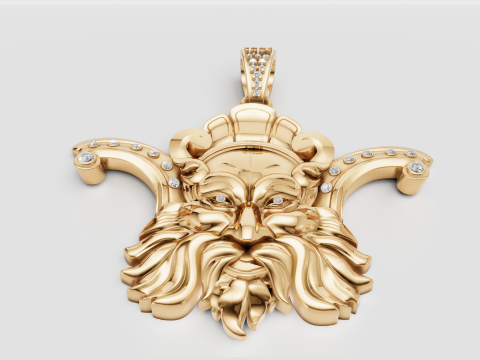 3D ЗОЛОТІ грані КУЛОН 3D Принт Модель