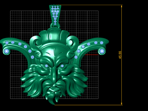 3D ЗОЛОТІ грані КУЛОН 3D Принт Модель