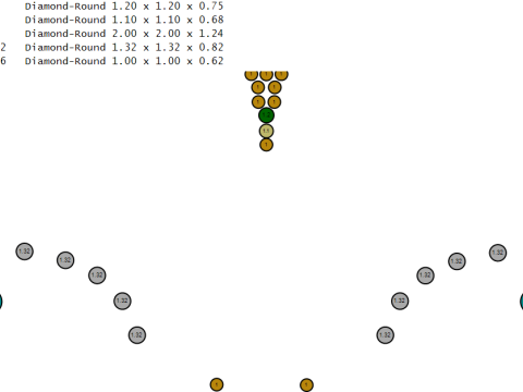 3D ЗОЛОТІ грані КУЛОН 3D Принт Модель