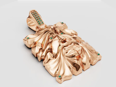 정사각형 펜던트 3D 프린트 모델