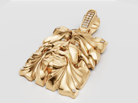 SQUAR FACES PENDANT 3D Print Model