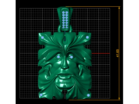 SQUAR FACES PENDANT 3D Print Model
