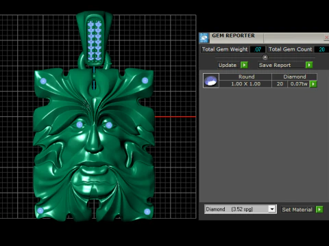 SQUAR FACES PENDANT 3D Print Model