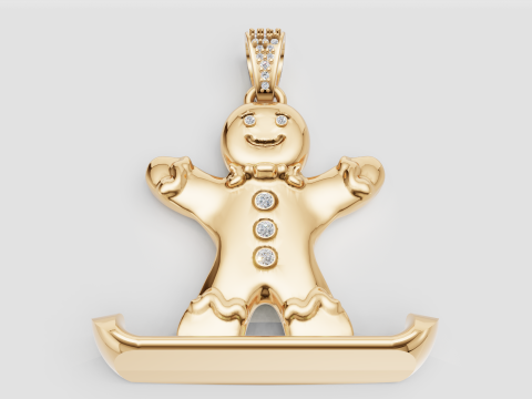 3D GOLD PENDANT 3Dプリントモデル