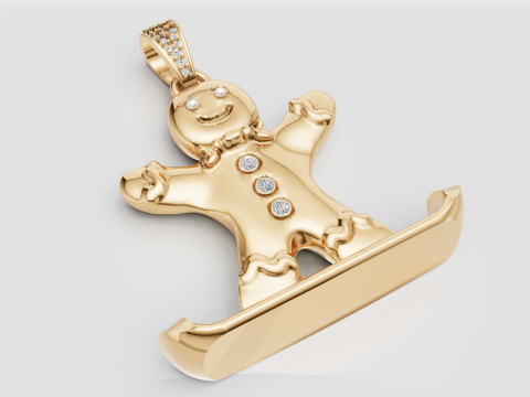 3D GOLD PENDANT 3Dプリントモデル