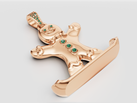 3D GOLD PENDANT 3Dプリントモデル