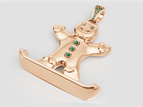 3D GOLD PENDANT 3Dプリントモデル