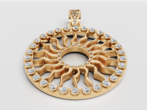 ROUND SUN PENDANT 3D 打印模型