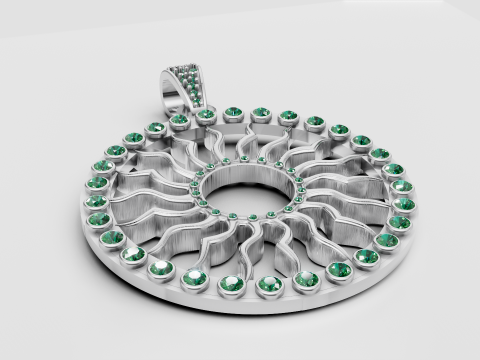 ROUND SUN PENDANT 3D 打印模型