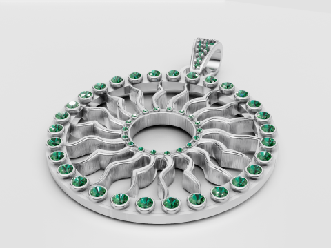 ROUND SUN PENDANT 3D 打印模型
