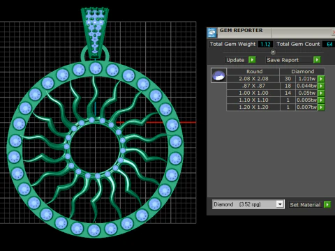 ROUND SUN PENDANT 3D Print Model