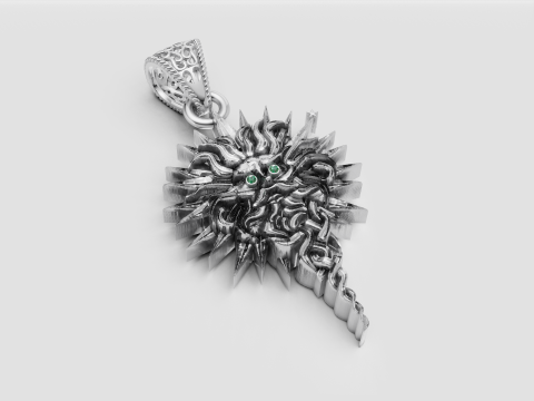 SUN 3D GOLD PENDANT 3Dプリントモデル