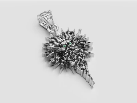 SUN 3D GOLD PENDANT 3D Print Model