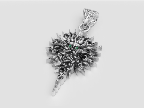 SUN 3D GOLD PENDANT 3Dプリントモデル