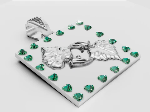 PINGENTE QUADRADO OURO 3D Modelo de Impressão 3D