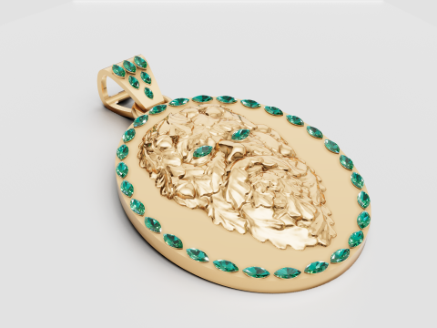 ROUND FACES PENDANT Model do druku 3D