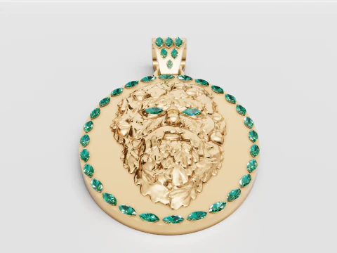 ROUND FACES PENDANT 3D Print Model