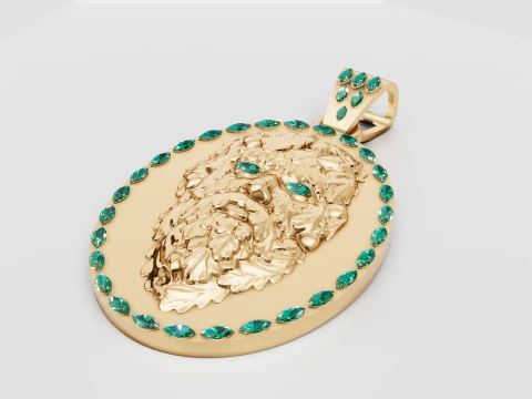 ROUND FACES PENDANT 3D Print Model