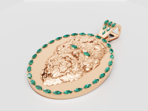 ROUND FACES PENDANT 3D printmodel