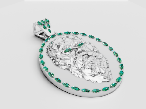 ROUND FACES PENDANT 3D printmodel