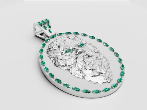 ROUND FACES PENDANT 3D Print Model